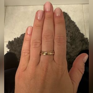 PANDORA rose gold ring set size 7